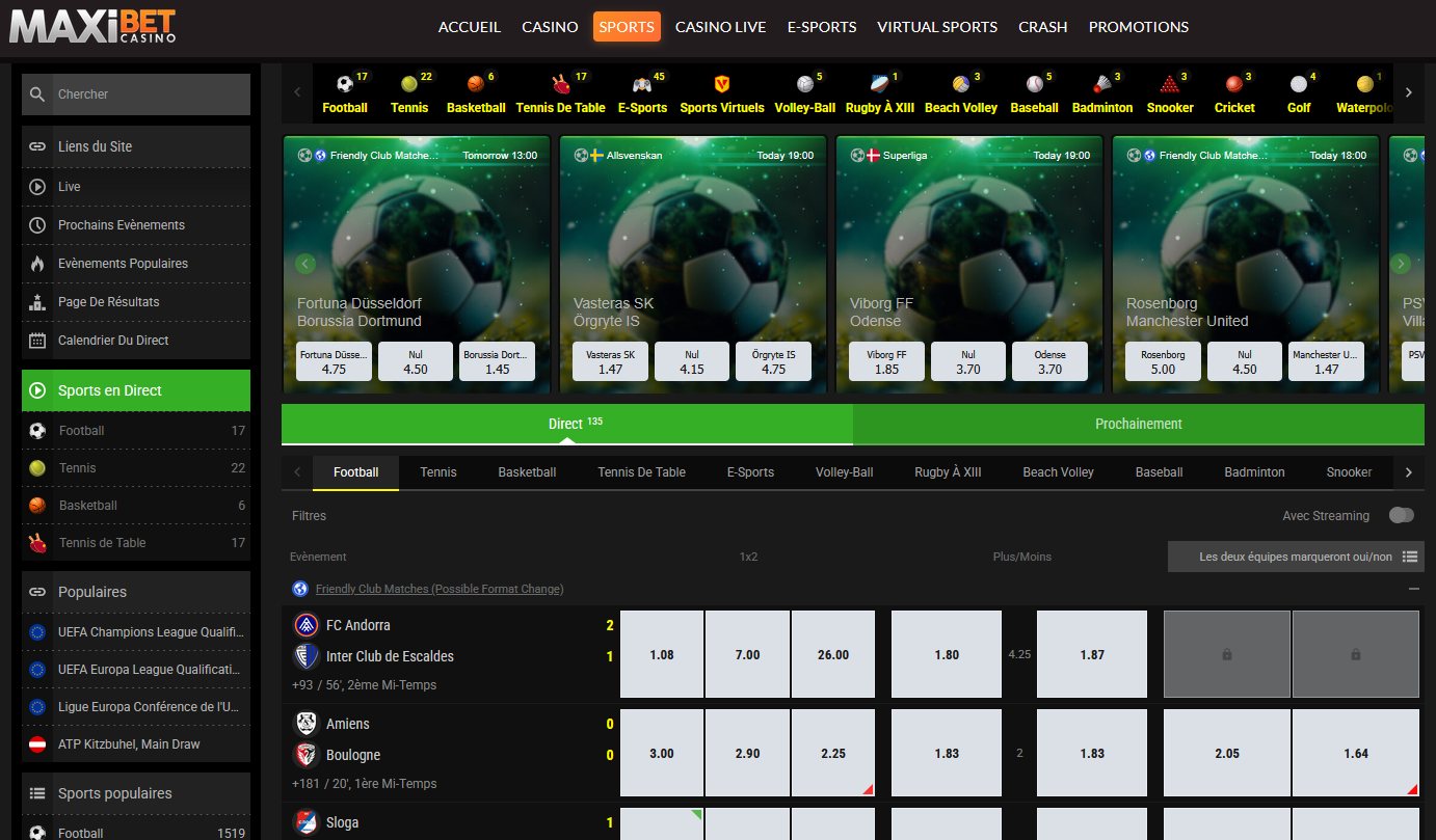 Aperçu du site en version desktop